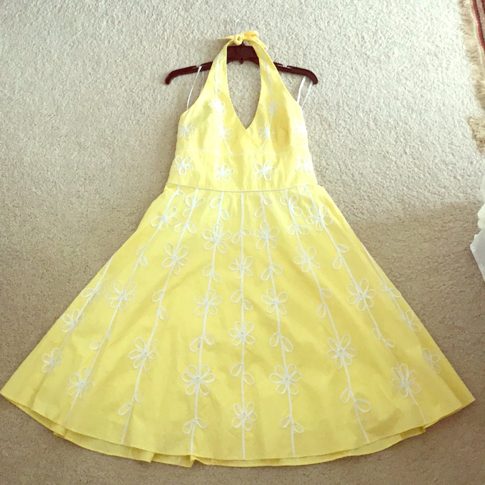 NWOT Lilly Pulitzer Yellow Daisy Halter Dress